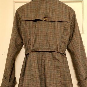 Women’s Plaid Trench Coat